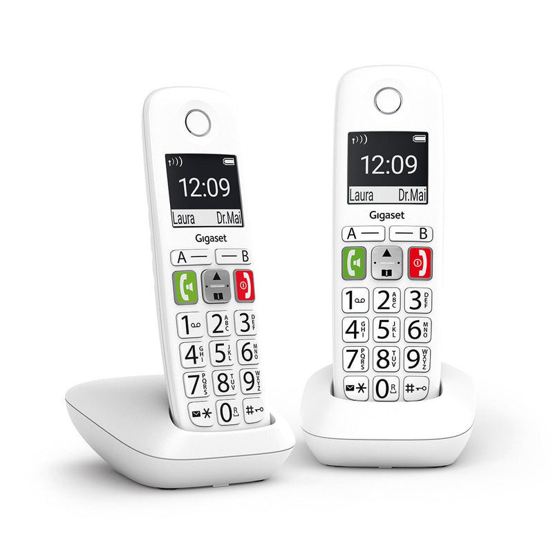 Gigaset Phone Fixed Wireless E290 Duo White 300 Numeros - 42 Tonos