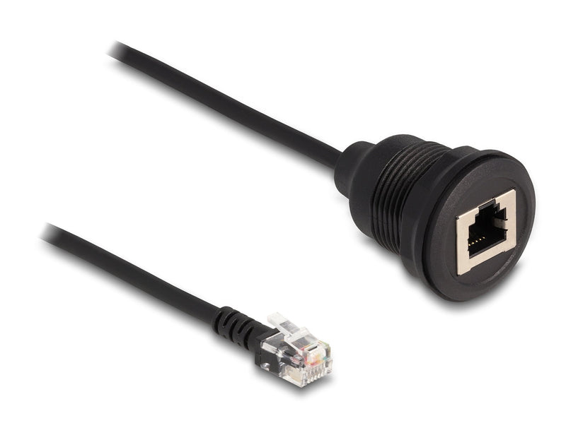 Delock Cable RJ12 Connector Male a RJ12 Connector Female Assembly 30CM Black