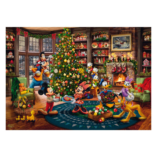 Schmidt Spiele Thomas Kinkade Studios: Disney - Mickey & Minnie Trimming The Tree (1000 Teile) 58047 — image 1