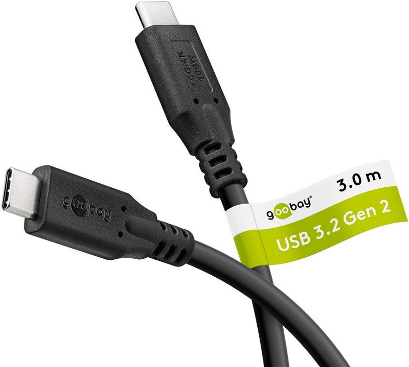 Goobay 74203 USB Cable USB 3.2 Gen 1 (3.1 Gen 1) 3M USB C Black