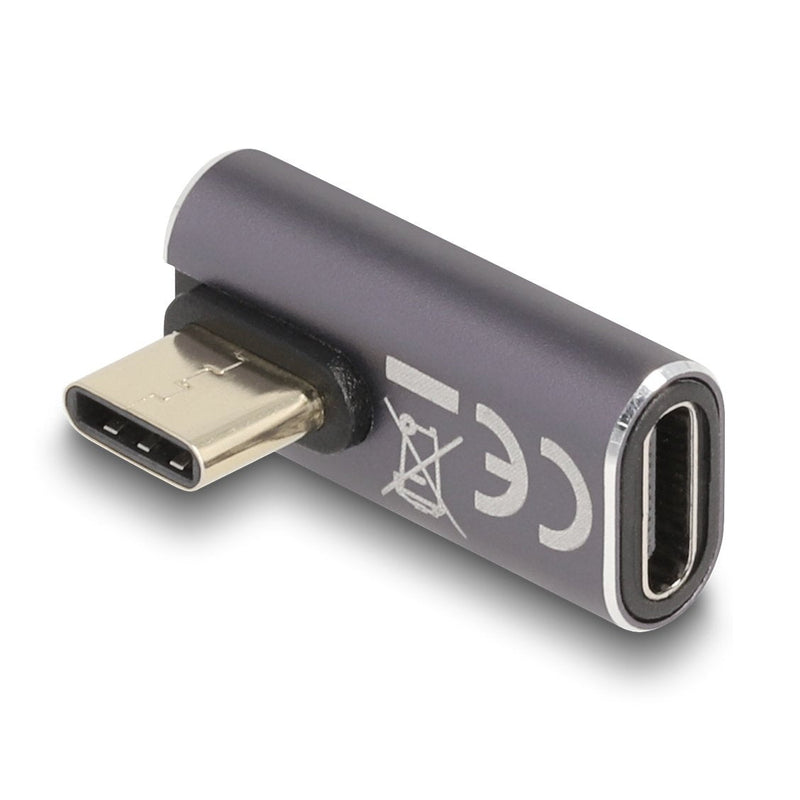 Delock 60048 USB Adapter 40Gbps USB Type-c™ PD 3.0 100W Male a Port Female Acodado 8K 60 HZ Metal