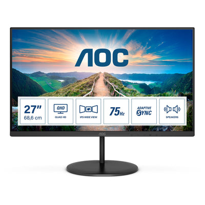 AOC Monitor 27 Q27V4EA QHD IPS 75HZ 4MS DisplayPort — image 1