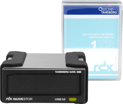 Tandberg Rdx Quikstor External 3,5, Unit Rdx Black Includes Rdx 1TB — image 1