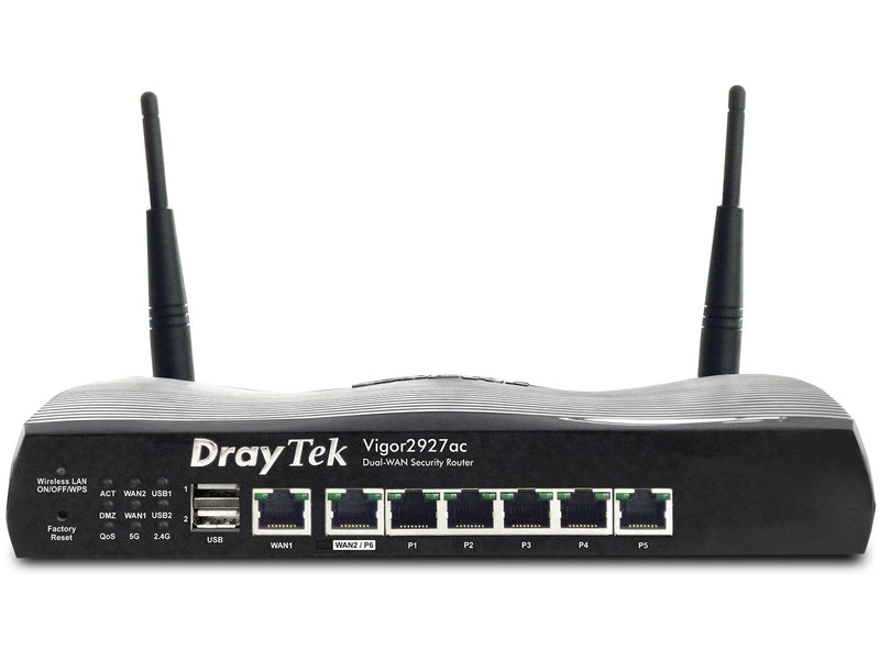 Draytek VIGOR2927AC Router Wireless Gigabit Ethernet Double Band (2,4GHZ / 5GHZ) Black