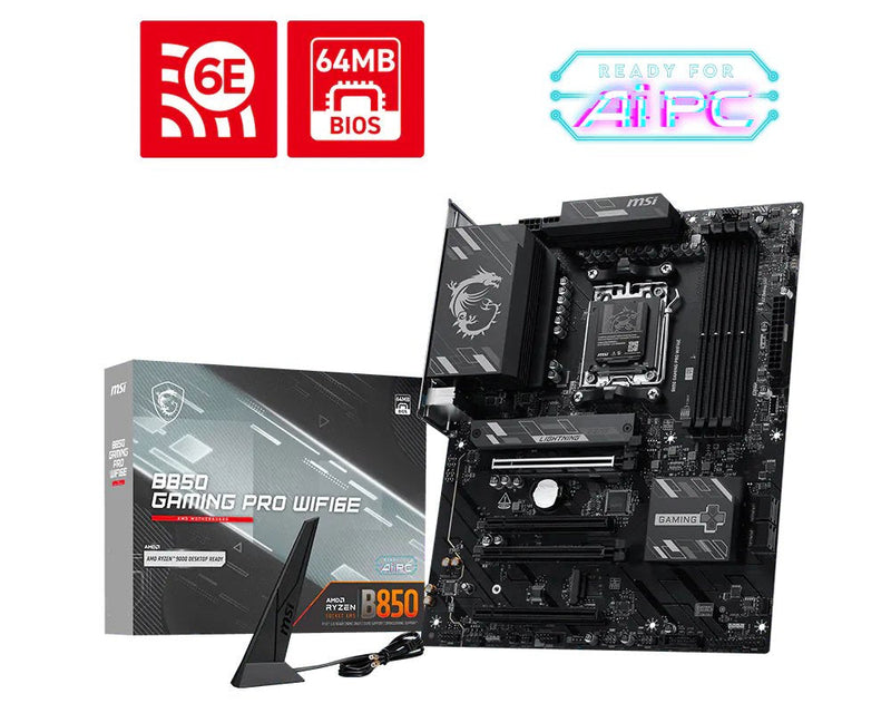 MSI Motherboard B850 Gaming Pro WIFI6E DDR5 AM5 7E89-001R Retail