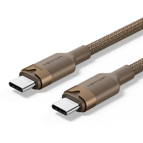 Vention USB Cable 2.0 Type-c 5A Trijh USB Type-c Male USB Type-c Male Up To 240W 480Mbps 2M Gold
