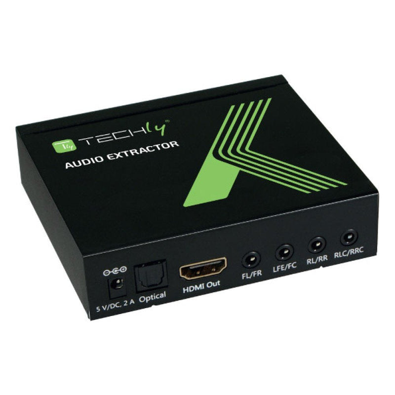 Techly HDMI 4K Audio Extractor Spdif Toslink, 4X Jack 3.5MM, Lpcm 5.1CH / 7.1CH