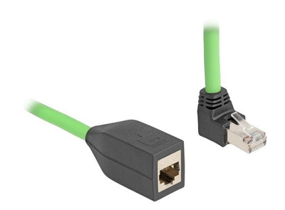Delock RJ45 Network Cable Alargador CAT.6A Connector Male Arriba Angulado a Connector Female Sf UTP Schleppket — image 1