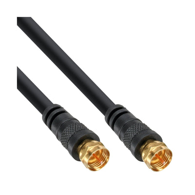 Inline Cable Sat Premium 2X Blindado 2X F-plug 85DB Black 5M — image 1