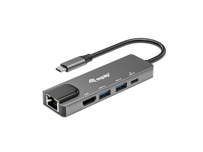 Equip Dock Usb-c-hdmi, Gigabit Lan, 2XUSB3.0, 100WPD 0,25M