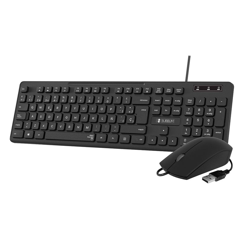 Subblim Keyboard And Mouse Combo Business CSSK01 Black