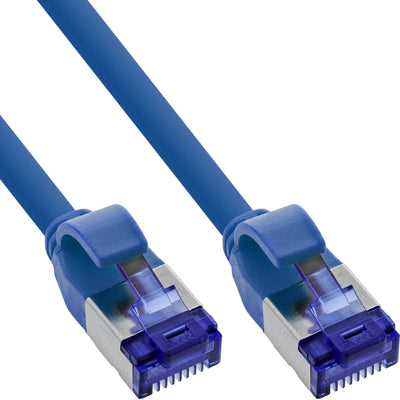 Inline® Network Cable Slim, CAT.6A, S/FTP, Tpe (lszh) Flexible, PoE, Blue, 3M — image 1