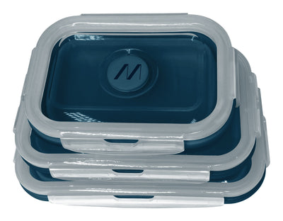 Muitomas, Lunch Box Foldable Silicone Alimentos, 3 Tamaños, Colour Blue — image 1