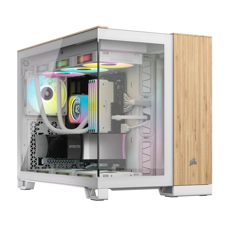 Corsair PC Case CC-9011288-WW Midi Tower Bamboo, White