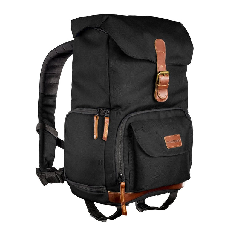Mantona Luis Junior Backpack Leather Metal Poliéster, Sintético Black Brown