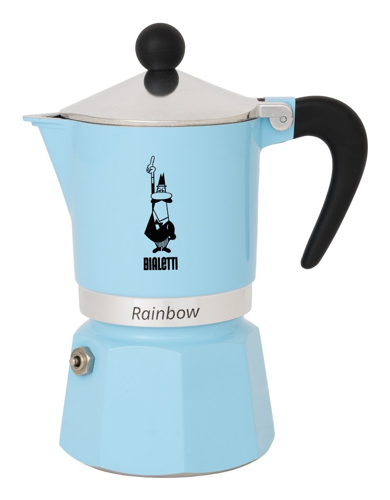 Bialetti Coffee Machine Italiana Rainbow 3 Cups Blue