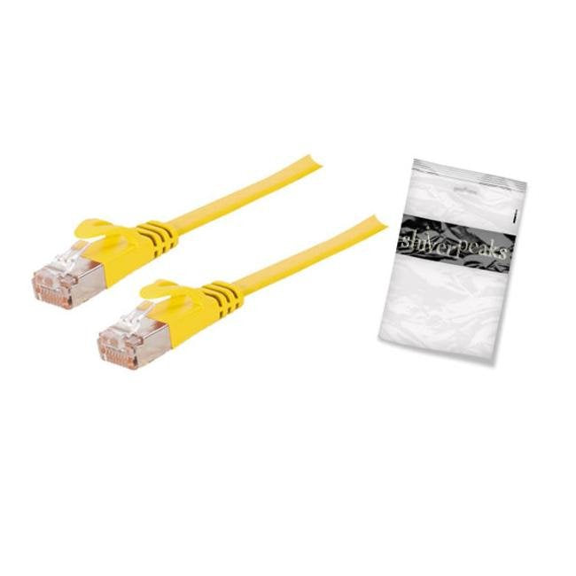 Shiverpeaks RJ45 Network Cable Flach, CAT.7 Roh, Slim, 5,0M Yellow