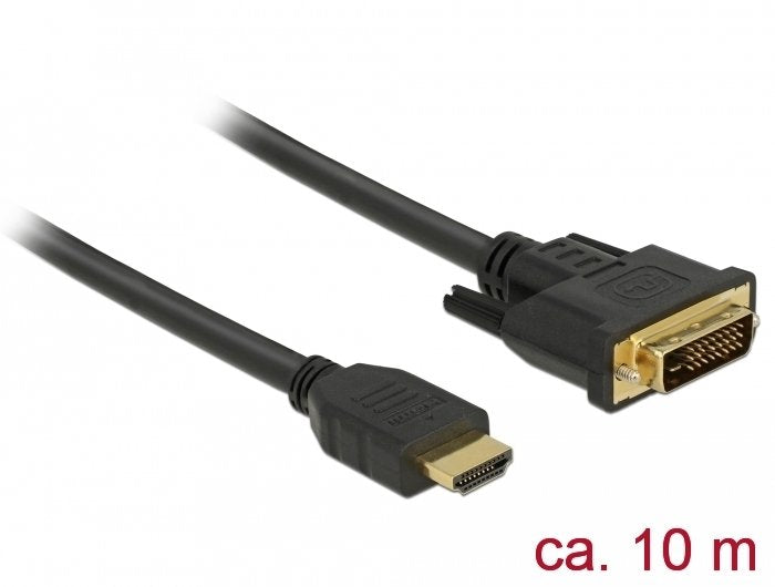Delock HDMI Cable a DVI 24 + 1 Bidireccional 10M