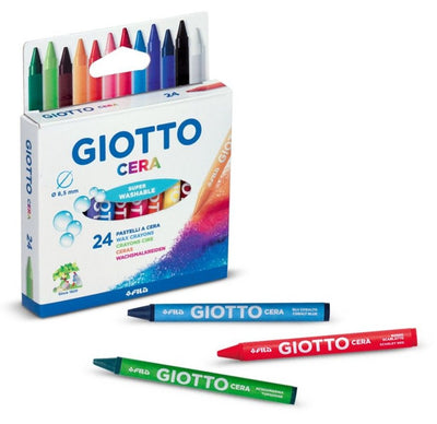 Giotto Pack 24 Pencils Cera - Extraresistentes - Easy Sacar Punta - No Mancha — image 1