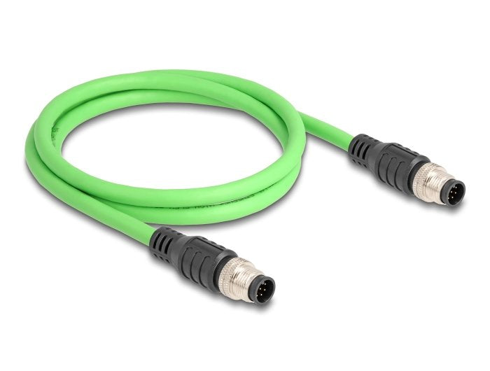 Delock 80411 Cable M12 Codificado a 8 Pin Male a Male Pur (tpu) 1M