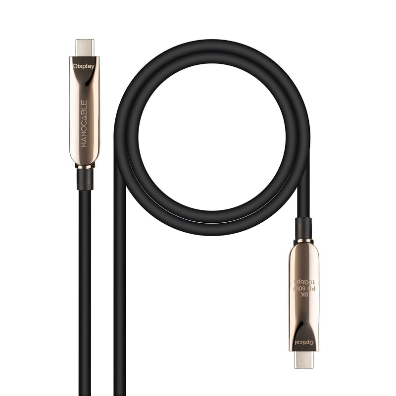 Nanocable USB Cable 3.2 Type-c Aoc 10.01.4610 USB Type-c Male USB Type-c Male Up To 60W 10Gbps 10M Black