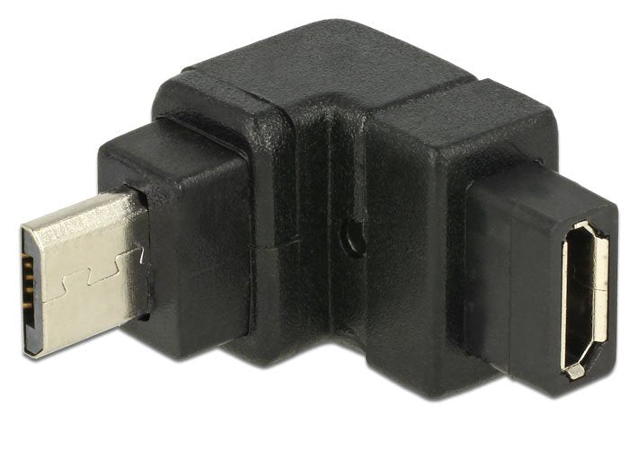 Delock Adapter USB 2.0 Micro-b Male USB 2.0 Micro-b Female Angular Oben