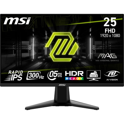 MSI Monitor Mag 255XF. 24.5 IPS Flat 1920X1080. 300HZ. Black — image 1