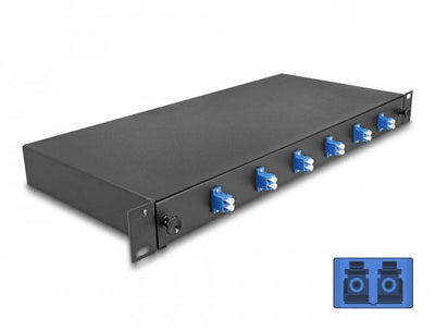 Delock Box Of Empalme Fibre Optic 19 6 X Lc Duplex OS2 1U — image 1