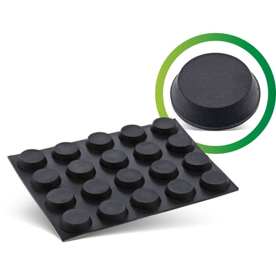 Inline Almohadillas Rubber 20UDS Pack Black Forma Plana 1,2CM — image 1