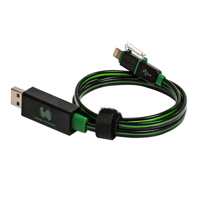 Realpower Cable Micro USB / Lightning Green — image 1