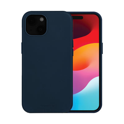 DBRAMANTE1928 Roskilde Housing Rear Phone Mobile Phone Compatibilidad With Magsafe Leather Grano Entero Blue A — image 1
