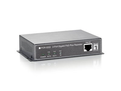Levelone Repetidor PoE Gigabit, 2 Ports Cascade, 802.3AT PoE +, Repetidor Network 100M, 1000 Mbit/S, 10/100/10 — image 1