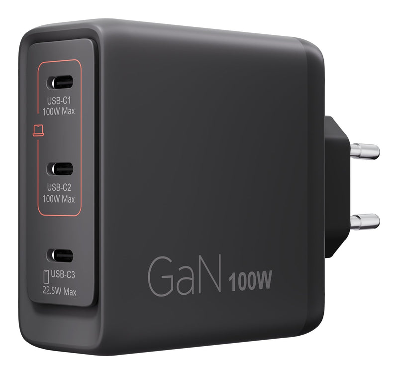 Lenovo 100W GaN 3 Ports USB-C Triple AC Adapter