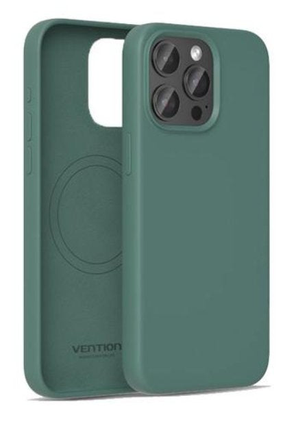 Vention Case Silicone With Magsafe KUFG0-20 Compatible With Iphone 15 Plus Green Ciprés