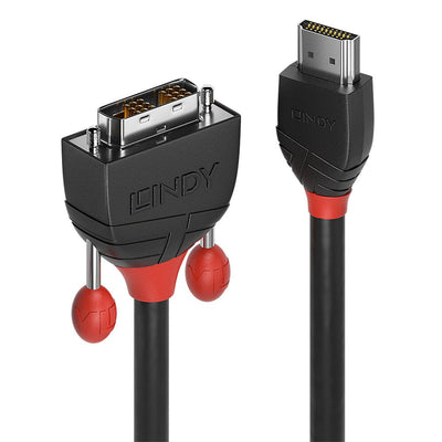 Lindy 36275 Cable 10M HDMI Type a Standard DVI-d Black Red — image 1