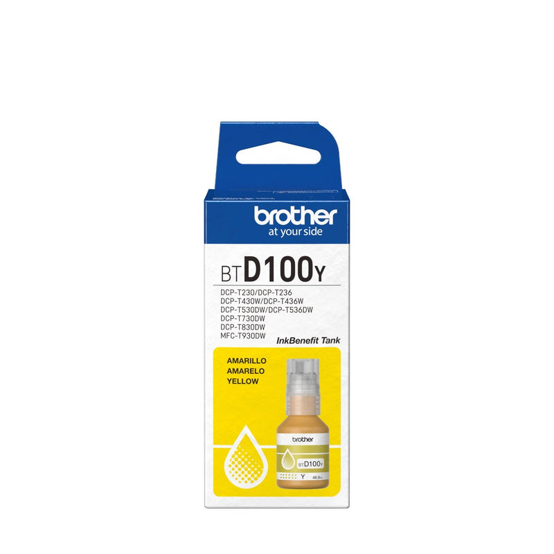 Brother Ink BTD100Y Genuine Yellow Ink Bottle