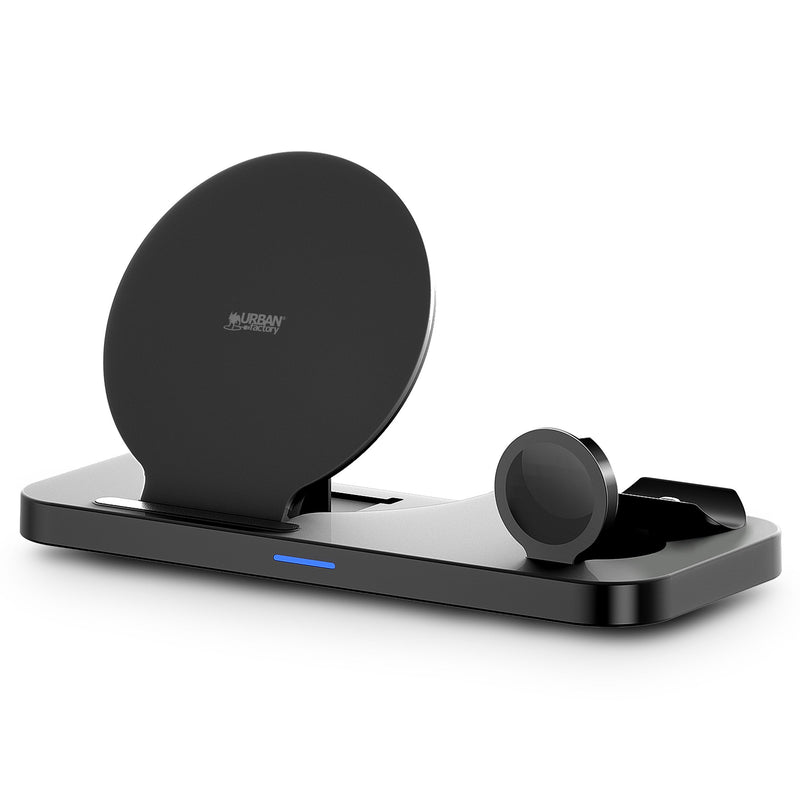 Urban Factory Charger Wireless Powee 3 1 With Funcion Stand 15W - Smartphone / Smartwatch / Headphones - Colou