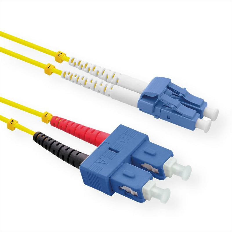 Roline Lwl-cable Duplex, Single Mode 9 125M OS2, Lc Sc, Yellow 0,5M