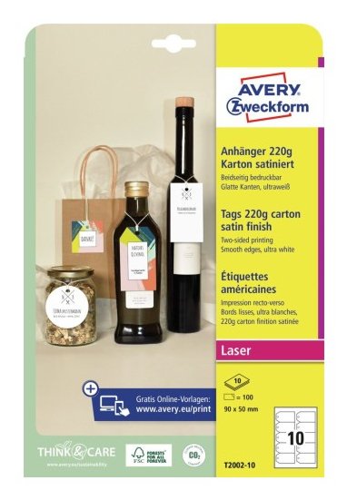 Avery Zweckform Labels Colgantes 90,0 X 50,0MM — image 1