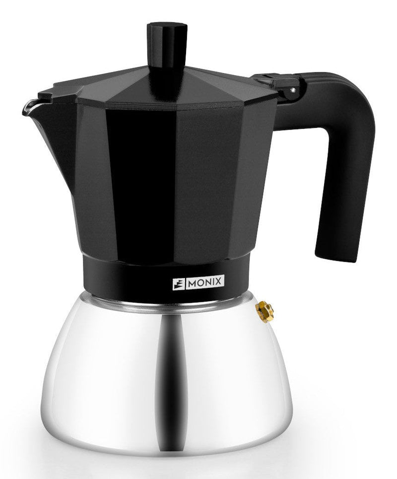 Monix Coffee Machine Italiana Induction Inox M863009 9 Cups Black