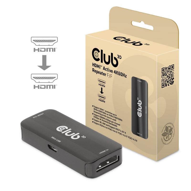 CLUB3D Repetidor HDMI 4K60HZ Aktiv H Retail