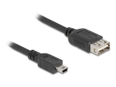 Delock 81523 USB Cable 2.0 USB Type Mini-b Male a Easy USB Tipo-a Female 0,5M — image 1