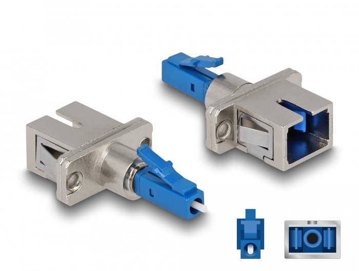 Delock Lwl Hybrid Empalme Lc Simplex Connector Male a Sc Simplex Connector Female Blue