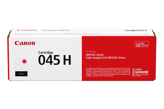 Canon Genuine Toner 045 H Large Capacity Magenta Imageclass LBP612, LBP613, MF633, MF635, I-sensys LBP611, LBP