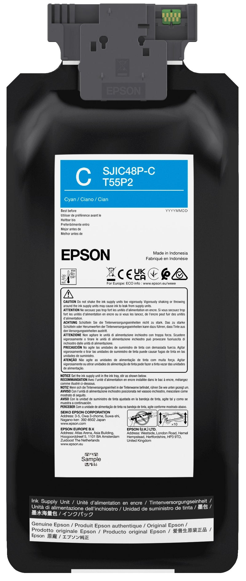 Epson SJIC48P-C Ink Cartridge 1 Pieces Genuine Cyan