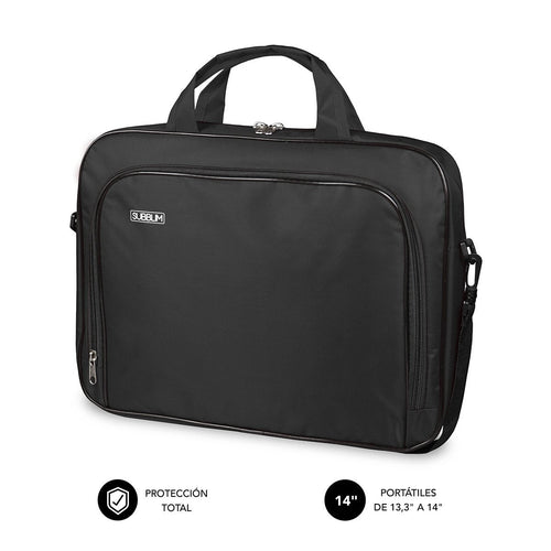 Subblim Case Oxford Black Laptops Up To 13.3'-14'/ 33.7-35.5CM Indoor Acolchado Bolsillo Outdoor Strap Hombro — image 1
