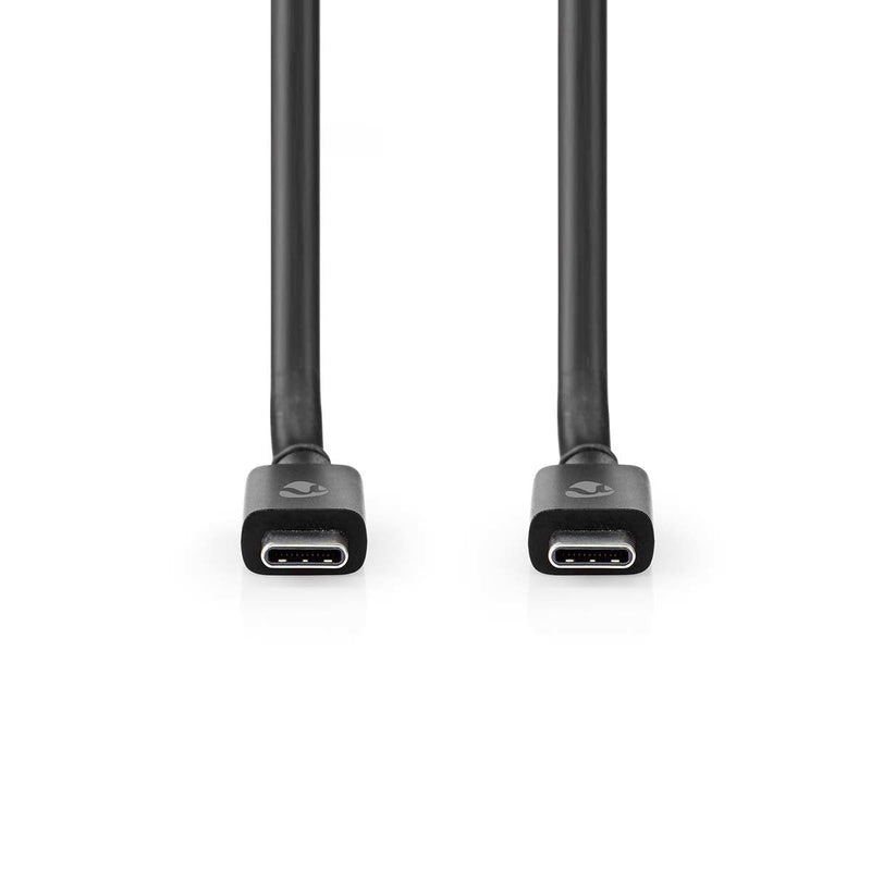 Nedis 1M USB-C 4.0 Gen 3X2, 240W, 8K@60HZ, 40Gbps Vernickelt 1.00M Round Pvc Black Box
