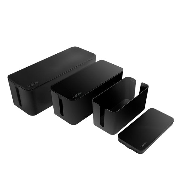 Logilink KAB0077 Organiser Cables Universal Box Of Cables Black 3 Pieces