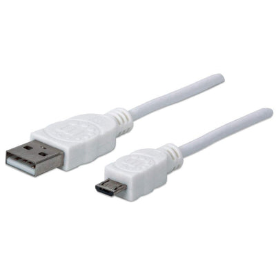 Manhattan 323987 USB Cable 1M 2.0 USB a Micro-usb B White — image 1