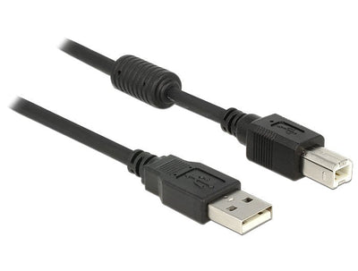 Delock USB Cable 2.0-A B Connector Male Connector Male 1M With Ferritkern — image 1